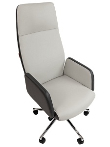 Офисное кресло CHAIRMAN 929, экокожа, серый/светло-серый